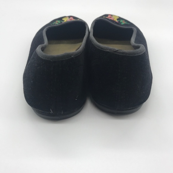 Jingle Belles Black Velvet Santa Smoking Loafers - Picture 6 of 8